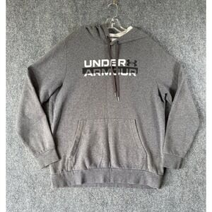 Under Armour Pullover Hoodie Mens Large Gray Long Sleeve UA Sweatshirt‎